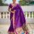 Magenta color sophisticated paithani silk fabric woven jacquard meenakari designer saree