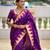 Magenta color sophisticated paithani silk fabric woven jacquard meenakari designer saree