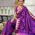 Magenta color sophisticated paithani silk fabric woven jacquard meenakari designer saree