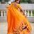 Orange color sophisticated paithani silk fabric woven jacquard meenakari designer saree