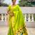 Parrot green color sophisticated paithani silk fabric woven jacquard meenakari designer saree