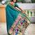 Rama color sophisticated paithani silk fabric woven jacquard meenakari designer saree