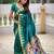 Rama color sophisticated paithani silk fabric woven jacquard meenakari designer saree