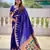 Royal blue color sophisticated paithani silk fabric woven jacquard meenakari saree