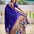 Royal blue color sophisticated paithani silk fabric woven jacquard meenakari designer saree