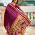 Wine color sophisticated paithani silk fabric woven jacquard meenakari designer saree