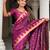 Wine color sophisticated paithani silk fabric woven jacquard meenakari designer saree
