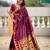 Wine color sophisticated paithani silk fabric woven jacquard meenakari designer saree