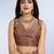Brown color blended cotton fabric designer digital printed casual girlie saree