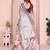 Off white color linen cotton fabric designer printed formal looks sophisticated saree