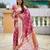Purple color banarasi silk saree with woven jacquard designer ethnic style