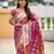 Purple color banarasi silk saree with woven jacquard designer ethnic style