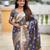 Lavender color banarasi silk saree with woven jacquard designer ethnic style