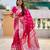 Pink color banarasi silk saree with woven jacquard designer ethnic style