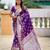 Violet color banarasi silk saree with woven jacquard designer ethnic style