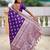 Violet color banarasi silk saree with woven jacquard designer ethnic style