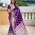 Violet color banarasi silk saree with woven jacquard designer ethnic style