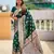 Green color banarasi silk saree with woven jacquard ethnic style