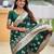 Green color banarasi silk saree with woven jacquard designer ethnic style