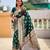Green color banarasi silk saree with woven jacquard designer ethnic style