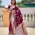Magenta color banarasi silk saree with woven jacquard designer ethnic style