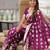 Magenta color banarasi silk saree with woven jacquard designer ethnic style