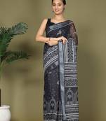 ready to wear black color stylish saree with pocket