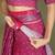 Purple color stylish pre stitched saree with pocket for trendy  girls