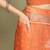 Orange color stylish pre stitched saree with pocket for trendy  girls