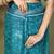 Sea green color stylish pre stitched saree with pocket for trendy  girls