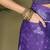 Violet color stylish pre stitched saree with pocket for trendy  girls