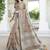 Light beige color linen fabric sophisticated floral embroidered saree