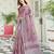 Light purple color linen fabric sophisticated floral embroidered saree