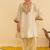 Ivory embroidered silk kurta set