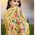 Yellow color graceful woven meenakari designer saree on assam silk fabric