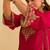 Hot pink embroidered silk kurta set