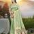 Sea green color graceful woven meenakari designer saree on assam silk fabric