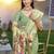 Sea green color graceful woven meenakari designer saree on assam silk fabric