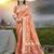 Gajri color graceful woven meenakari designer saree on assam silk fabric