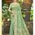 Sea green color heavy looks woven meenakari designer assam silk saree