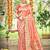 Peach color heavy looks woven meenakari designer assam silk saree