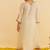 Ivory embroidered silk kurta set