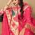 Gajri color paithani silk woven meenakari jacquard designer traditional rich ethnic saree