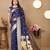 Navy blue color paithani silk woven meenakari jacquard designer traditional rich ethnic saree