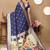 Navy blue color paithani silk woven meenakari jacquard designer traditional rich ethnic saree
