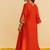 Orange embroidered silk kurta set