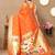 Orange color paithani silk woven meenakari jacquard designer traditional rich ethnic saree