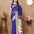 Royal blue color paithani silk woven meenakari jacquard designer traditional rich ethnic saree