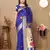 Royal blue color paithani silk woven meenakari jacquard traditional rich ethnic saree