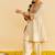 Ivory embroidered silk kurta set